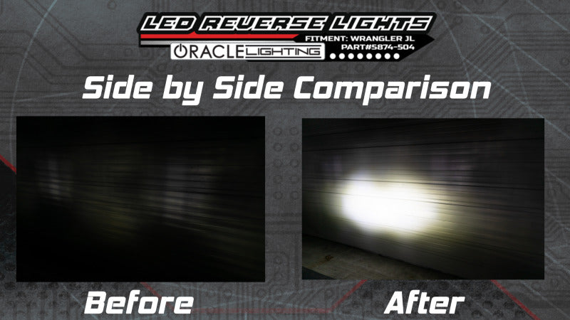 Oracle Rear Bumper LED Reverse Lights for Jeep Wrangler JL - 6000K - DTX Performance