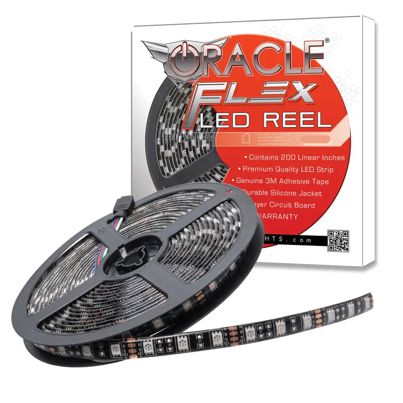 Oracle Exterior Black Flex LED Spool - White - DTX Performance