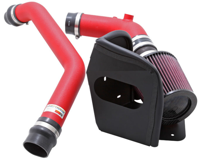 K&N 08-09 Mitsubishi Evo X Wrinkle Red Typhoon Short Ram Intake - DTX Performance