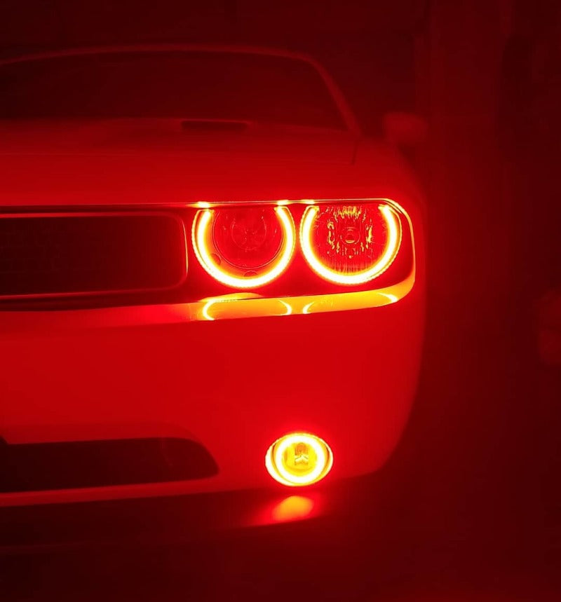 Oracle 08-14 Dodge Challenger Dynamic Surface Mount Headlight Halo Kit - ColorSHIFT - Dynamic - DTX Performance