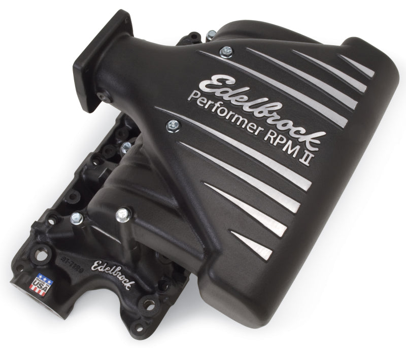 Edelbrock Intake Manifold Ford Mustang 5 0L Performer RPM II Manifold Black Finish - DTX Performance