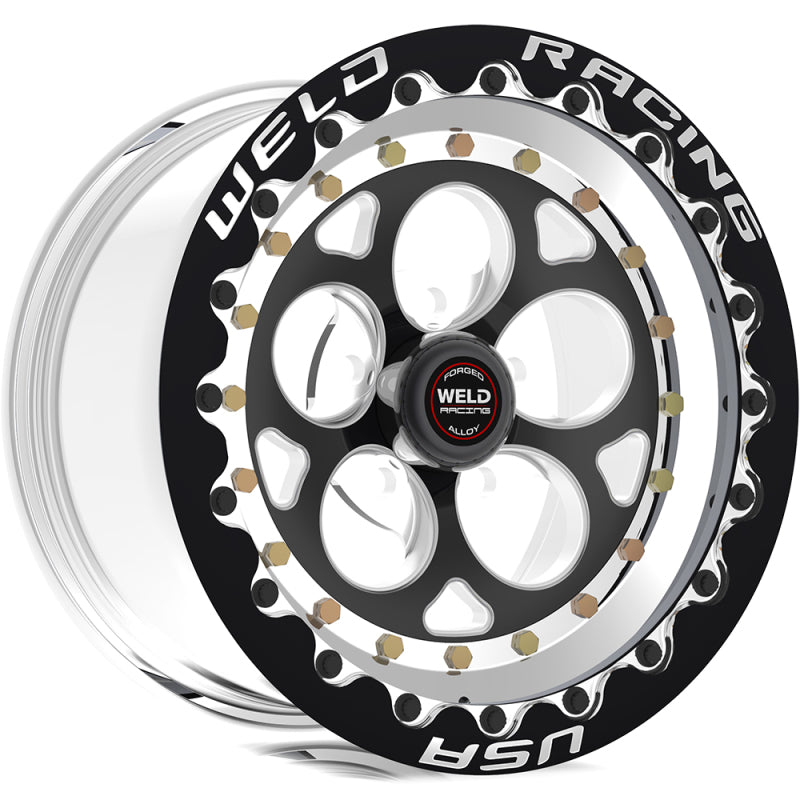 Weld Magnum III 15x10 / 5x4.5 BP / 6.5in. BS Black Wheel - Black Single Beadlock MT - DTX Performance