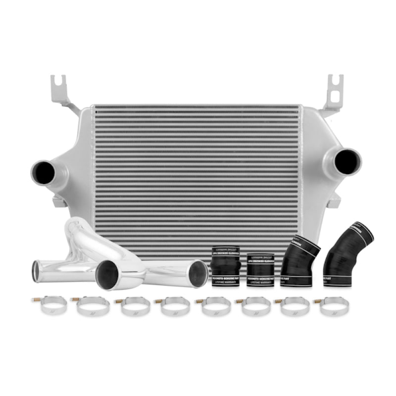 Mishimoto 03-07 Ford 6.0L Powerstroke Intercooler Kit w/ Pipes (Silver) - DTX Performance