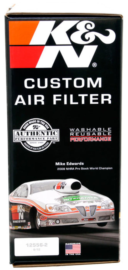 K&N Custom Round Filter 5-1/8in FLG / 11in Dia / 4-3/4in H w/VENT - DTX Performance