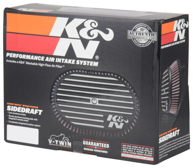 K&N Street Metal Intake System for 12-16 Harley Davidson Road King 103cl Side Draft Touring - DTX Performance