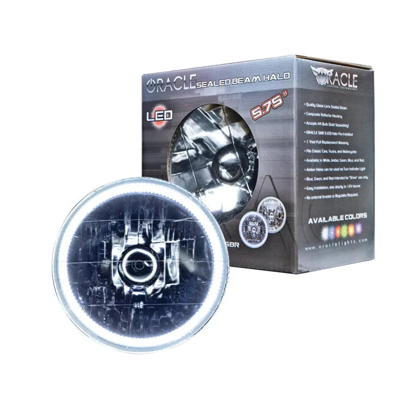 Oracle Pre-Installed Lights 5.75 IN. Sealed Beam - White Halo - DTX Performance