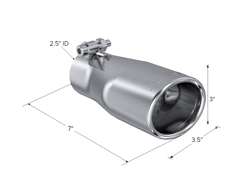 MBRP Universal Tip 3in O.D. Oval 2 inlet 10 length - DTX Performance