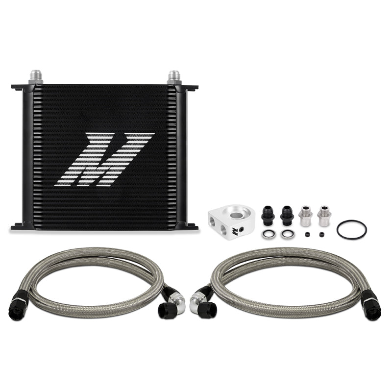 Mishimoto Universal Oil Cooler Kit 34-Row Black - DTX Performance