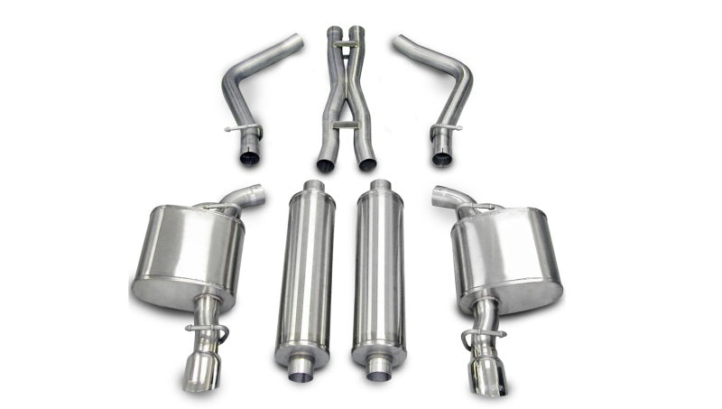 Corsa 05-10 Dodge Charger No Towing Hitch R/T 5.7L V8 Polished Xtreme Cat-Back Exhaust - DTX Performance