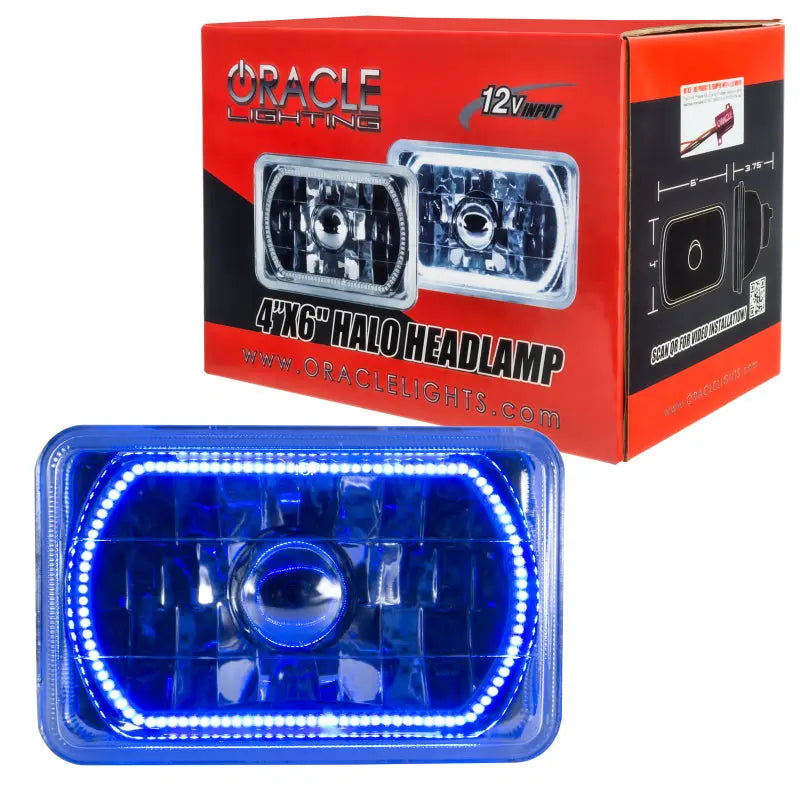 Oracle Pre-Installed Lights 4x6 IN. Sealed Beam - Blue Halo - DTX Performance