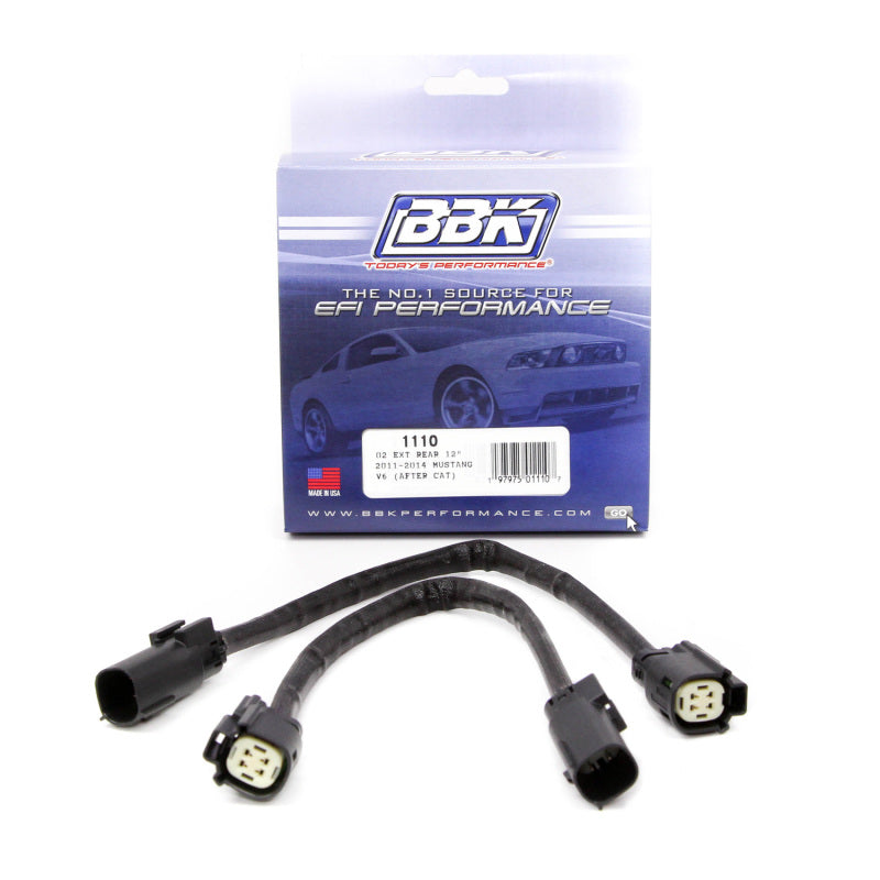 BBK 11-14 Mustang V6 GT Rear O2 Sensor Wire Harness Extensions 12 (pair) - DTX Performance