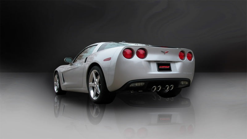 Corsa 05-08 Chevrolet Corvette C6 6.0L V8 Polished Sport Axle-Back Exhaust - DTX Performance