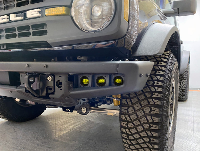 ORACLE Lighting 21-22 Ford Bronco Triple LED Fog Light Kit for Steel Bumper - Yellow - DTX Performance