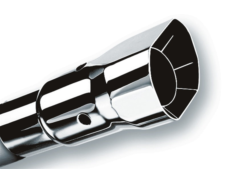 Borla Universal Polished Tip Single Square Angle-Cut Intercooled (inlet 2 1/4in. Outlet 2 1/2 x 2 3/ - DTX Performance