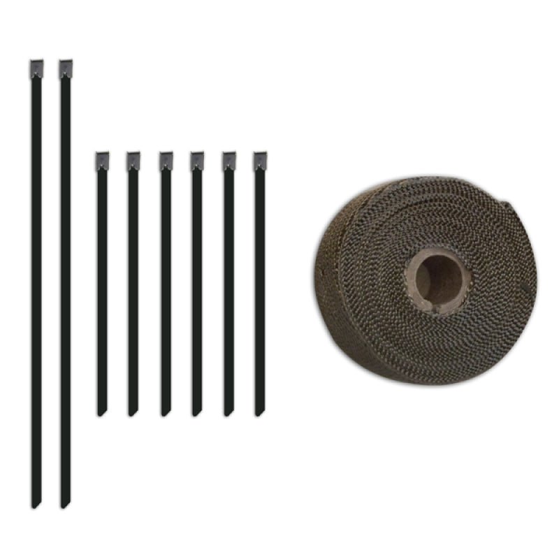 Mishimoto 2 inch x 35 feet Heat Wrap with Stainless Locking Tie Set - DTX Performance