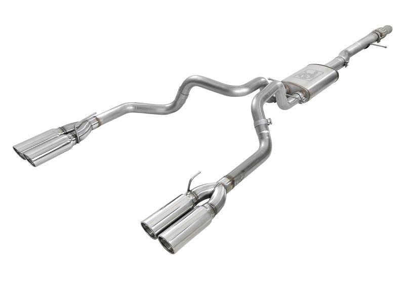 aFe Vulcan Series 4-3in 304SS Exhaust Cat-Back w/ Pol Tips 2019 GM Silverado/Sierra 1500 V8-6.2L - DTX Performance