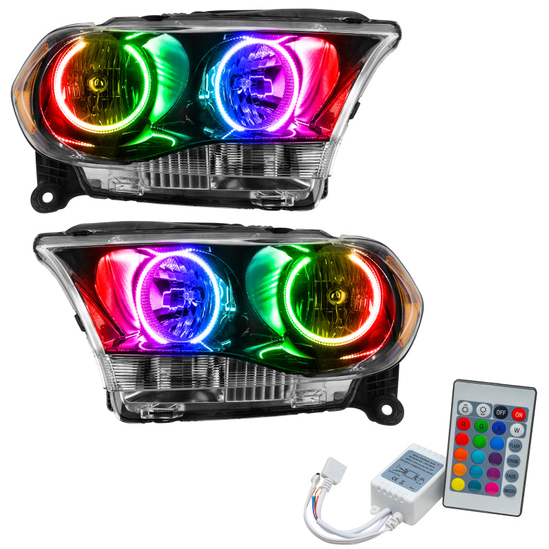 Oracle 11-13 Dodge Durango SMD HL Halogen - Black - ColorSHIFT w/ Simple Controller - DTX Performance