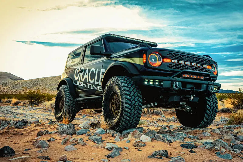 Oracle 2021+ Ford Bronco Oculus  Bi-LED Projector Headlights - Amber/White Switchback - DTX Performance