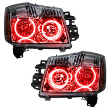 Load image into Gallery viewer, Oracle Lighting 08-15 Nissan Armada Pre-Assembled LED Halo Headlights -Red - DTX Performance