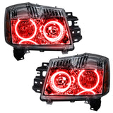 Oracle Lighting 08-15 Nissan Armada Pre-Assembled LED Halo Headlights -Red