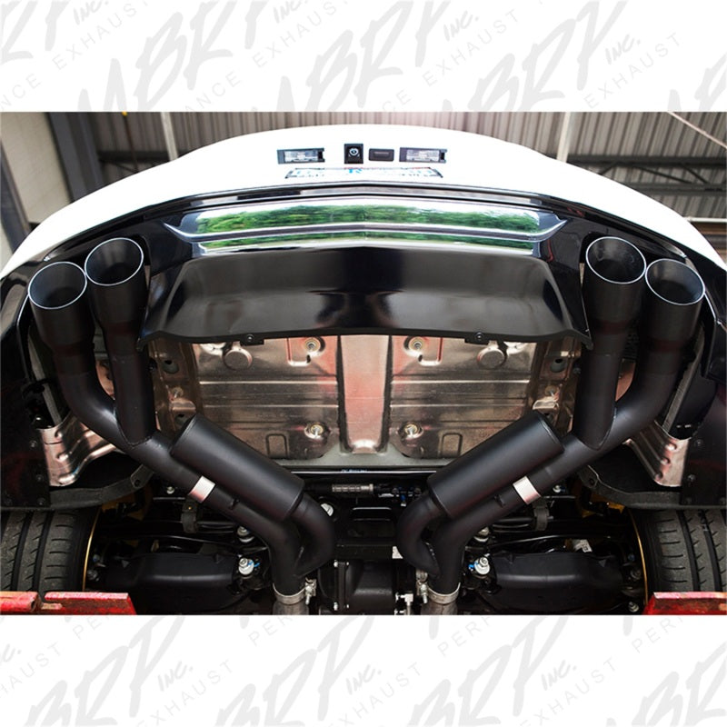 MBRP 18-20 Ford Mustang GT 2.5in Black Coated Non Active Dual Axle Back Exhaust - 4in Dual Wall Tips - DTX Performance