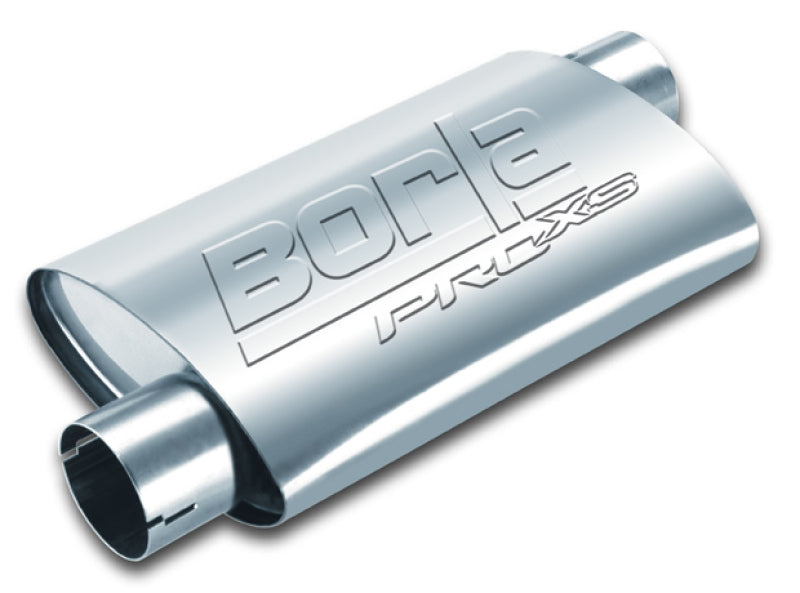 Borla Universal Pro-XS Oval 2in Inlet/Outlet Offset/Offset Notched Muffler - DTX Performance