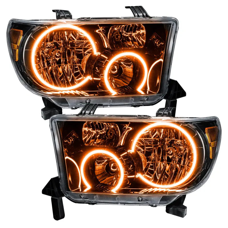 Oracle 07-11 Toyota Tundra Pre-Assembled Headlights - Black Housing - ColorSHIFT w/ BC1 Controller - DTX Performance