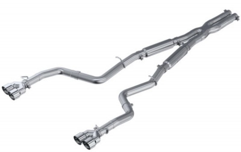 MBRP 15-16 Dodge Challenger RT 5.7L Aluminized Steel 3in Dual Rear Cat-back Quad Tips - Street - DTX Performance