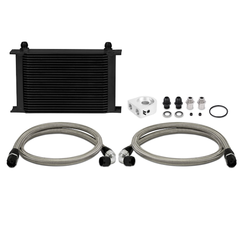 Mishimoto Universal 25 Row Oil Cooler Kit (Black Cooler) - DTX Performance