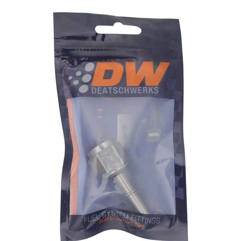 DeatschWerks 8AN Female Flare Swivel to 5/16in Male EFI Quick Disconnect - Anodized DW Titanium - DTX Performance