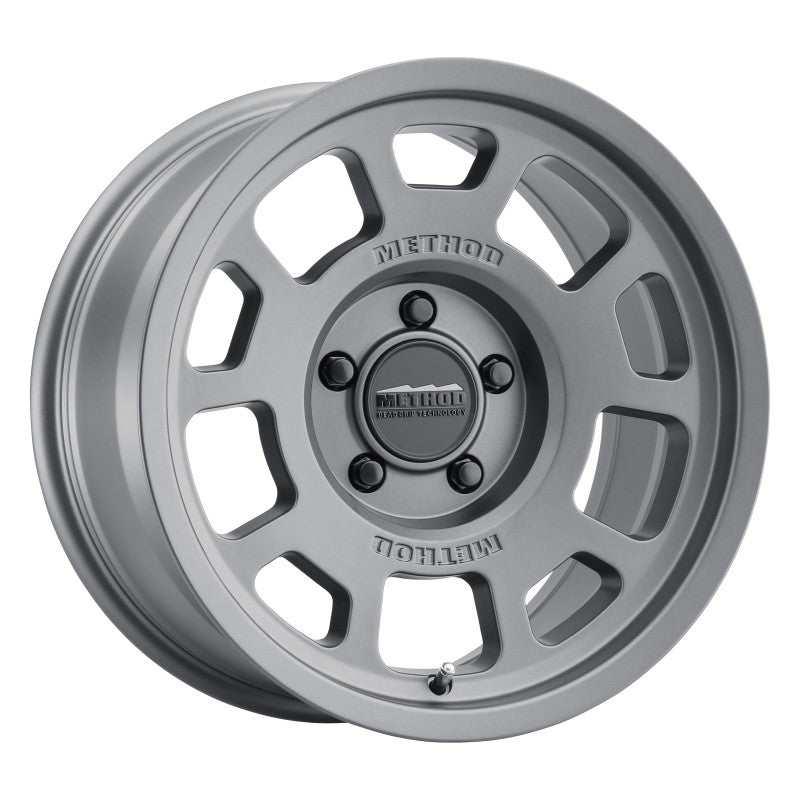 Method MR705 17x8.5 +25mm Offset 5x5 71.5mm CB Titanium Wheel - DTX Performance