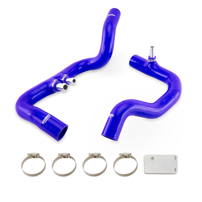 Mishimoto 2018+ Jeep Wrangler JL / Gladiator JT 3.6L AT Blue Silicone Radiator Coolant Hose Kit - DTX Performance