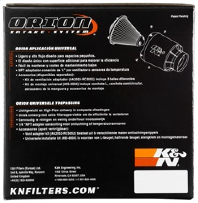 K&N Orion Universal Air Cleaner Assembly - DTX Performance