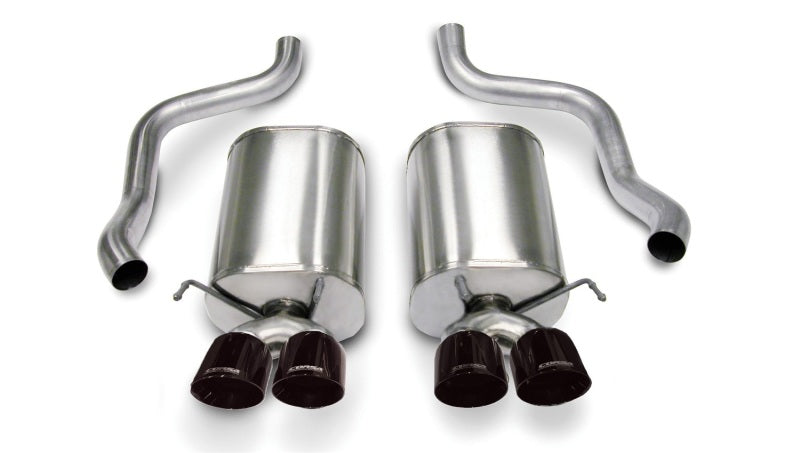 Corsa 05-08 Chevrolet Corvette C6 6.0L V8 Black Sport Axle-Back Exhaust - DTX Performance