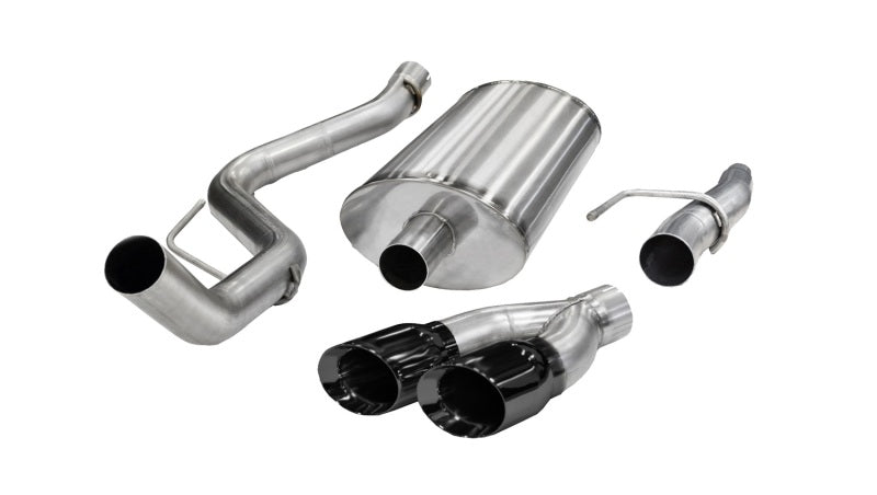 Corsa 11-13 Ford F-150 5.0L V8 Black Sport Cat-Back Exhaust - DTX Performance