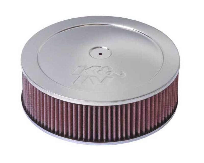 K&N Custom Round Filter 5-1/8in FLG / 11in Dia / 4-3/4in H w/VENT - DTX Performance