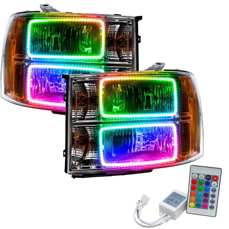 Oracle 07-13 GMC Sierra SMD HL - Square Ring Design - ColorSHIFT w/ Simple Controller - DTX Performance