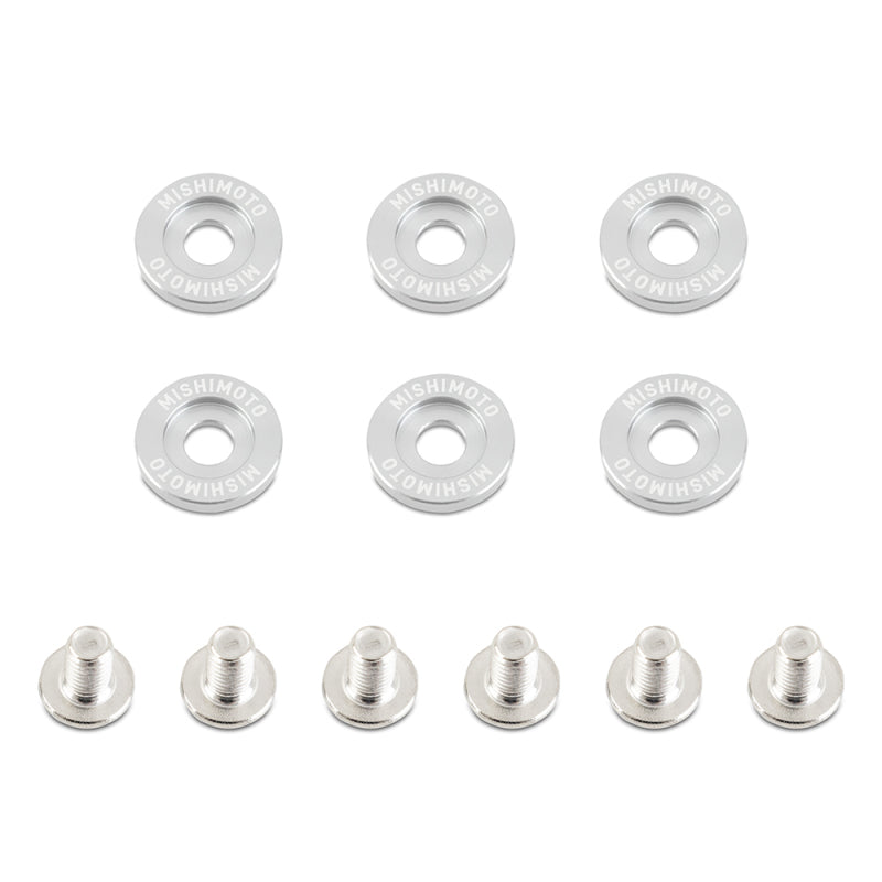 Mishimoto Small Fender Washer Kit (6pcs) - Silver - DTX Performance