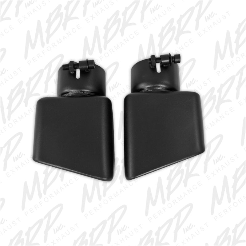 MBRP Universal Tip 4.75inx 3in Rectangle Angled Cut 3in O.D. inlet Pass. Side 7.375in length Black - DTX Performance