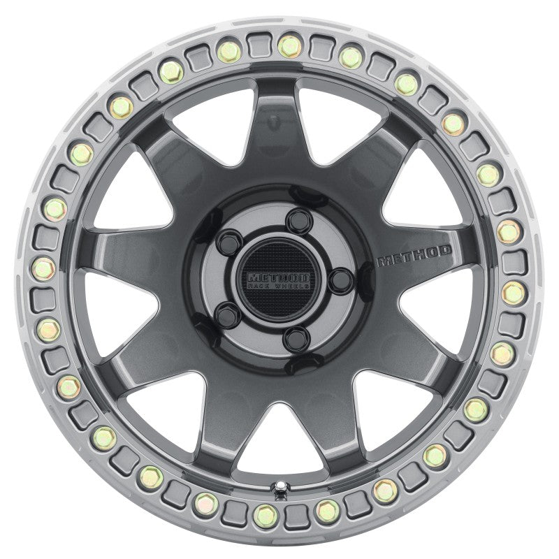 Method MR108 17x9 -44mm Offset 5x5 71.5mm CB Gloss Titanium w/BH-H24125-38 Wheel - DTX Performance