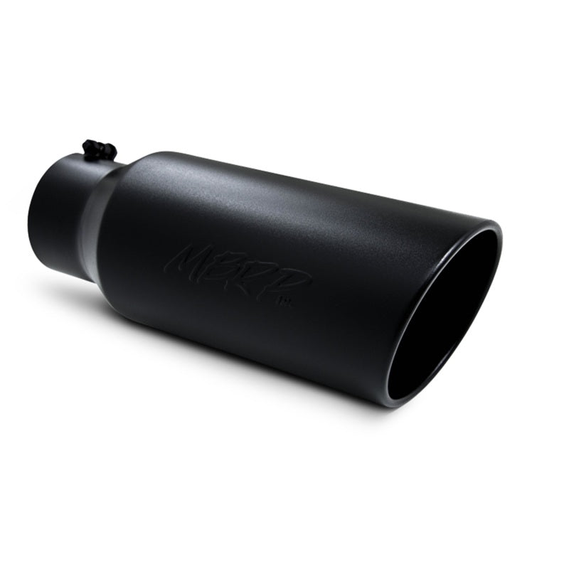 MBRP Universal Tip 7in O.D. Rolled End 5in inlet 18in length Black - DTX Performance