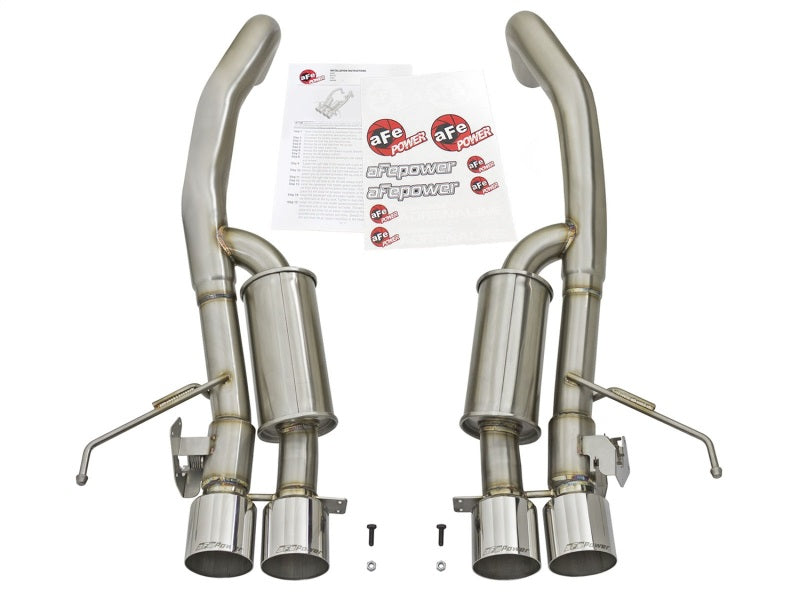 aFe MACHForce XP 3in-2 1/2in Axle Back 304SS Exhaust w/ Polished Tips 15-17 Chevy Corvette Z06 - DTX Performance