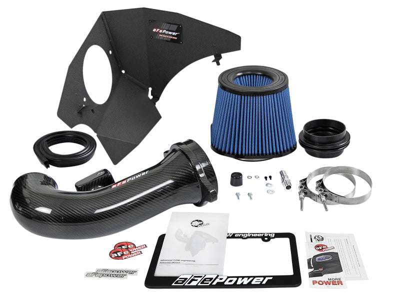 aFe 19-20 GM Trucks 5.3L/6.2L Track Series Carbon Fiber Cold Air Intake System With Pro 5R Filters - DTX Performance