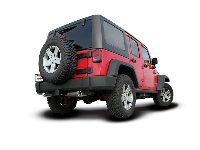 Borla 12-16 Jeep Wrangler 3.6L AT/MT 4WD Single Split Rr Exit Touring Exhaust (rear section only) - DTX Performance