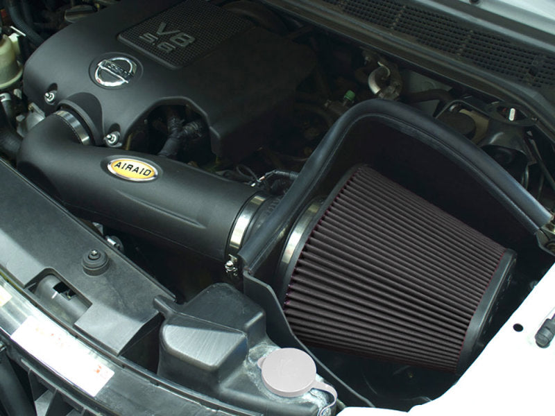 Airaid 04-13 Nissan Titan/Armada 5.6L MXP Intake System w/ Tube (Dry / Black Media) - DTX Performance