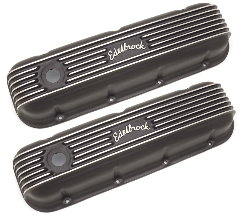 Edelbrock Valve Cover Classic Series Chevrolet 1965 and Later 396-502 V8 Black - DTX Performance