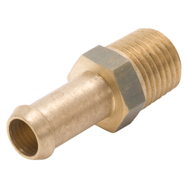 Edelbrock Fitting 1/4-18 NPT X 3/8In Single Barb Brass - DTX Performance