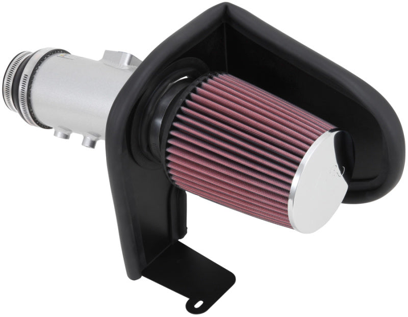 K&N 13-14 Honda Accord 3.5L V6 69 Series Typhoon Air Intake System - Silver Cold Air Intake Kit - DTX Performance