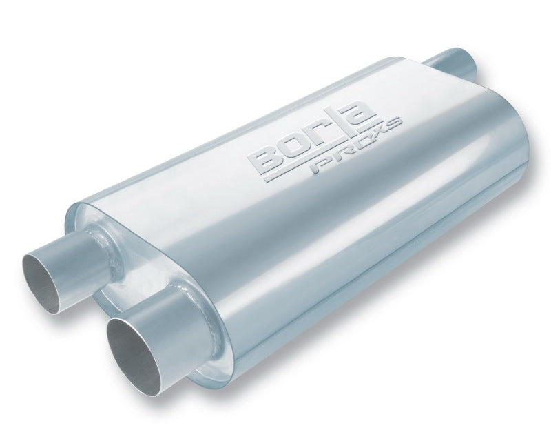 Borla Universal Oval Transverse Single 3in Inlet/2.5in Outlet 19in x 10.25in x 5.5in Turbo Muffler - DTX Performance