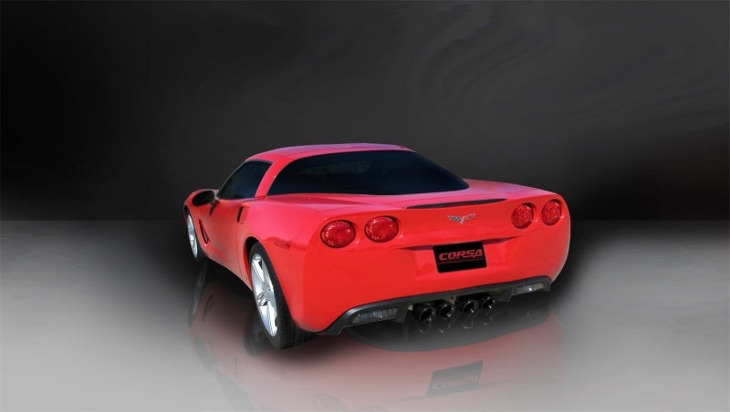 Corsa 05-08 Chevrolet Corvette C6 6.0L V8 Black Xtreme Axle-Back Exhaust - DTX Performance